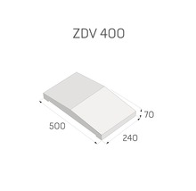 Výkres ZDV 400 o rozměrech 500, 240 a 70.