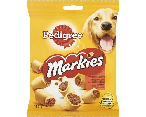 Pamlsky pro psy Pedigree Markies v balení o hmotnosti 150 gramů