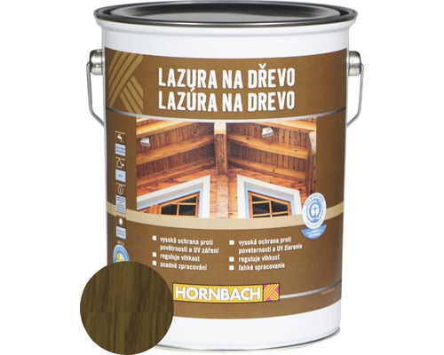 Lazura na dřevo Hornbach 5 l ořech Lazura na dřevo Hornbach 5 l ořech