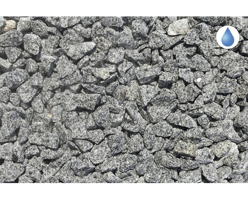 Šedé štěpky s ikonou kapky vody