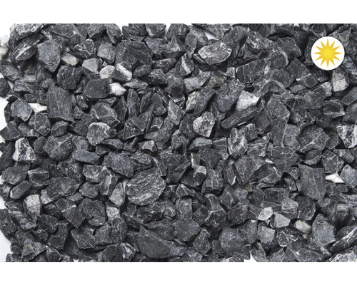Kamenná drť mramorová 16–25 mm černo-bílá balení 25 kg