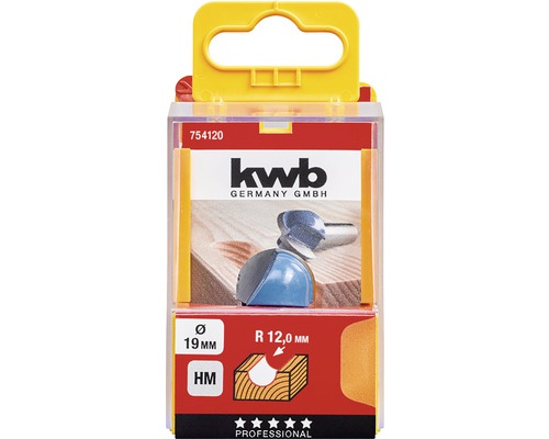 Zaoblovací fréza KWB s kuličkovým ložiskem, průměr 19 mm