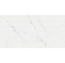 Stěnový obklad z jemné kameniny Verona blanco 32 x 62,5 cm bíle proužkovaný