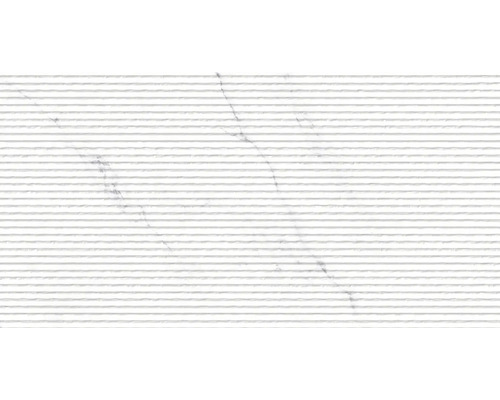 Stěnový obklad z jemné kameniny Verona blanco 32 x 62,5 cm bíle proužkovaný