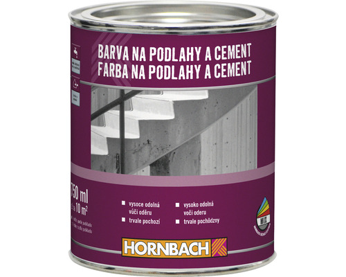 Barva na podlahy a cement HORNBACH 0,75 l RAL 7001 stříbrno-šedá Barva na podlahy a cement HORNBACH 0,75 l RAL 7001 stříbrno-šedá