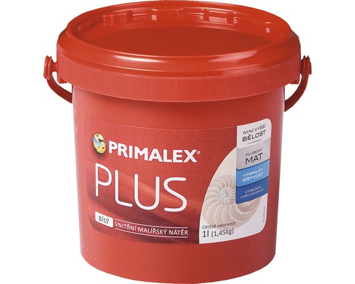 Barva na zeď Primalex Plus bílá 1,5 kg