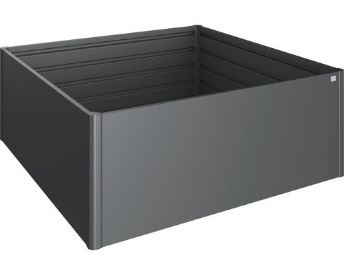 Vyvýšený záhon Biohort 2x2 plechový 201 x 201 x 77 cm tmavě šedý metalický Kovový vyvýšený záhon
