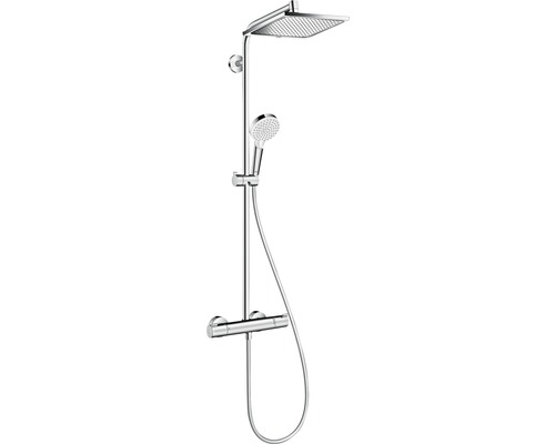 Sprchový systém s termostatickou baterií Hansgrohe Crometta E 240 1jet Showerpipe 27271000