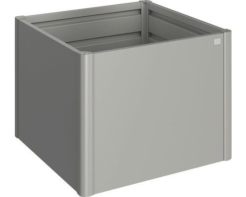 Vyvýšený záhon Biohort 1x1 plechový 102 x 102 x 77 cm šedý křemen metalický Čtvercový vyvýšený záhon z kovu