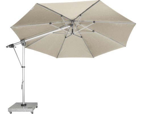 Výkyvný slunečník se stabilní základnou pro venkovní použití