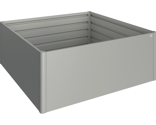 Vyvýšený záhon Biohort 2x2 plechový 201 x 201 x 77 cm šedý křemen metalický Kovový vyvýšený záhon