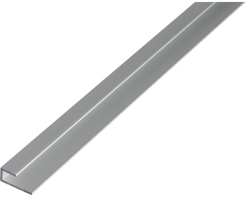 Ukončovací profil hliník stříbrný eloxovaný 20x9x1,5 mm, 1 m Hliníkový U-profil