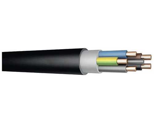 Instalační kabel CYKY-J 5x4, metrážové zboží Vícežilový zemnící kabel se sedmi žilami