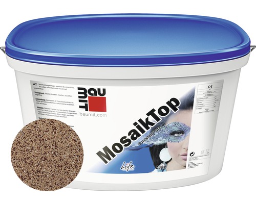 Tenkovrstvá omítka Baumit MosaikTop Essential Line 25 kg M305 Kbelík mozaikové omítky pro vnitřní i venkovní použití