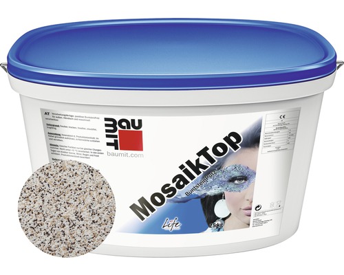 Tenkovrstvá omítka Baumit MosaikTop Essential Line 25 kg M307 Kbelík s mozaikovou omítkou Baumit MosaikTop, 25 kilogramů