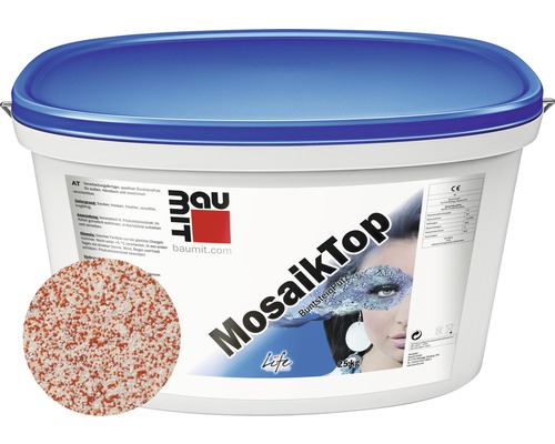 Tenkovrstvá omítka Baumit MosaikTop Essential Line 25 kg M310 Kbelík mozaikové omítky pro vnitřní i venkovní použití