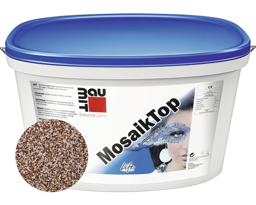 Tenkovrstvá omítka Baumit MosaikTop Essential Line 25 kg M312 Kbelík s mozaikovou omítkou Baumit MosaikTop, 25 kilogramů