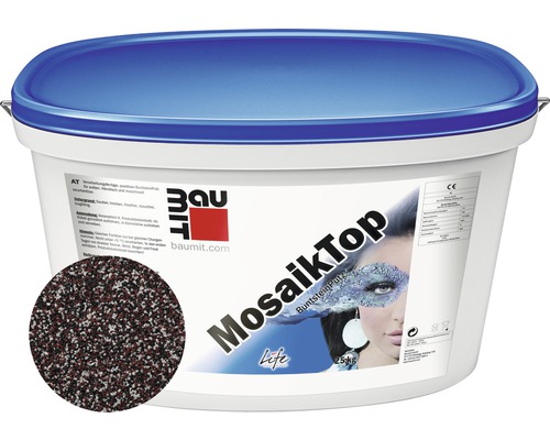 Tenkovrstvá omítka Baumit MosaikTop Essential Line 25 kg M313 Kbelík mozaikové omítky, 25 kilogramů, pro návrh interiérů a exteriérů