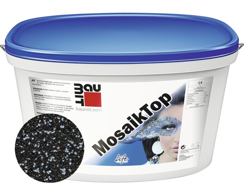 Tenkovrstvá omítka Baumit MosaikTop Essential Line 25 kg M332 Kbelík mozaikové omítky pro vnitřní i venkovní použití, 25 kilogramů