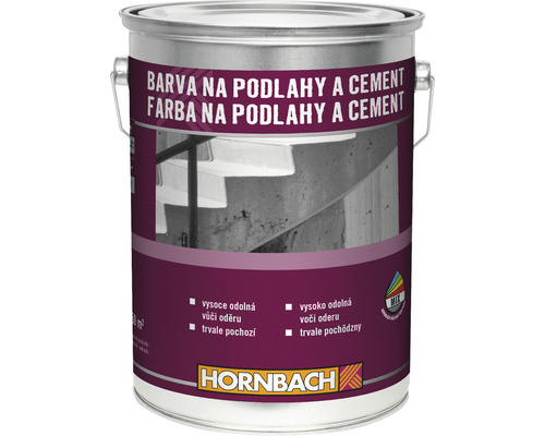 Barva na podlahy a cement HORNBACH 5 l RAL 7001 stříbrno-šedá Barva na podlahy a cement HORNBACH 5 l RAL 7001 stříbrno-šedá