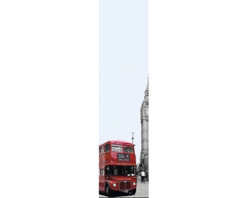 Zrcadlo s potiskem London Bus 125 x 30 cm