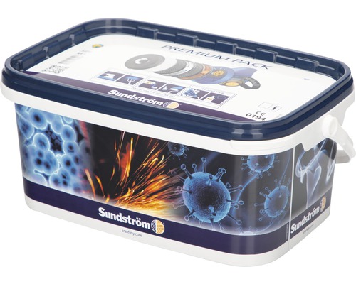 Sundström Premium Pack s produkty ochrany dýchacích cest v plastovém obalu