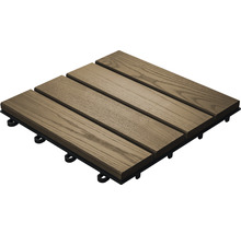 Dřevěná dlaždice 30 x 30 cm s klick systémem termo jasan hladký impregnovaný balení 6 ks-thumb-3