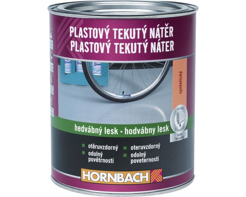 Plastový tekutý nátěr v kbelíku s barvou