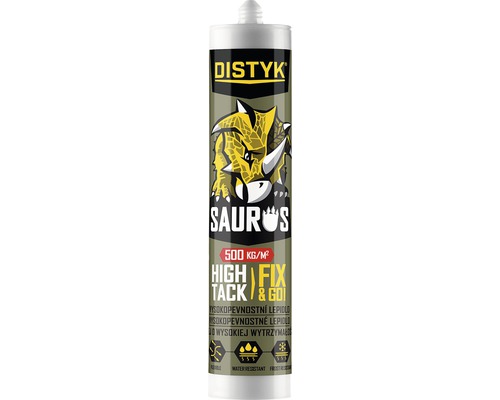 Lepidlo univerzální DISTYK SAURUS High tack 290ml bílý Montážní lepidlo Distyk Saurus kartuše