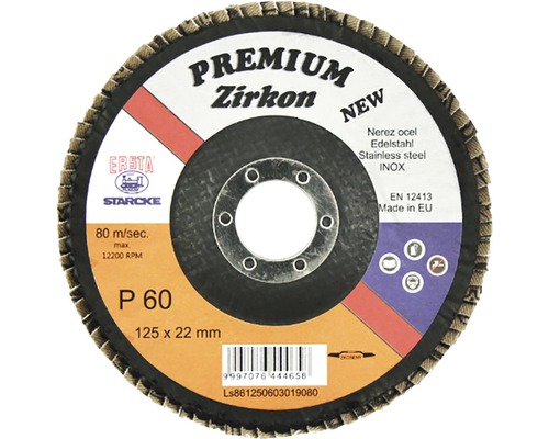Lamelový brusný kotouč Klingspor SMT 624 Ø 125x22,23 mm zrnitost 40 Zirkonový brusný kotouč, 125 x 22 milimetrů