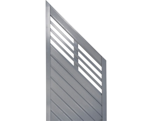 Detailní záběr plotového dílu s diagonální lamelovou strukturou