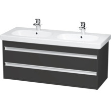 Skříňka pod umyvadlo s dvojitým umyvadlem a dvěma zásuvkami