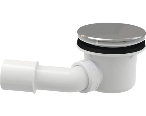 Sprchový odtok s chromovaným krytem a plastovou trubkou