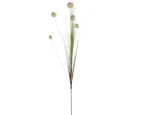 Umělá rostlina tráva Pom Pom 84 cm bílá