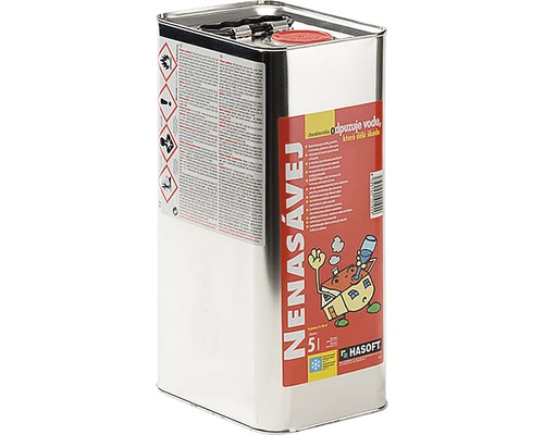 Impregnace hydrofobizační HASOFT Nenasávej 5 l Impregnace Nenasavej v kovové nádobě
