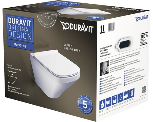 Závěsné WC Duravit DuraStyle 370 x 540 milimetrů v krabici