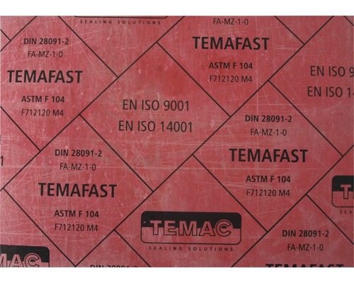 Těsnící deska TEMAFAST 210 x 297 x 2 mm