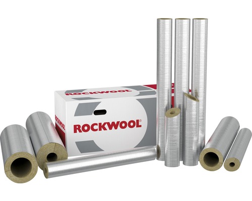 Izolace potrubí z kamenné vlny s hliníkovým pláštěm a karton ROCKWOOL
