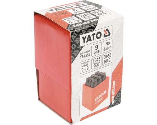 Sada číslic Yato s čísly 0 až 9