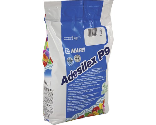 Lepidlo na obklady a dlažbu MAPEI Adesilex P9 C2TE 5 kg šedé Lepidlo na obklady Mapei Adesilex P9 v 5kg balení