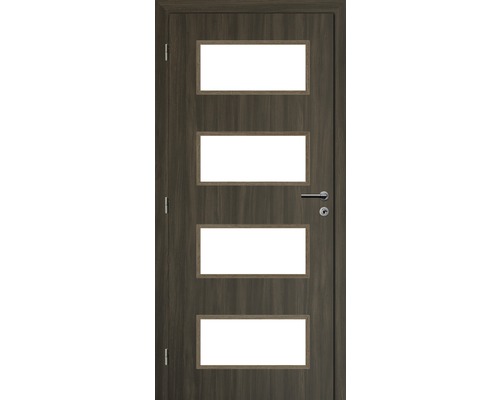 Interiérové dveře Solodoor Zenit 28 prosklené 60 L fólie rustico (VÝROBA NA OBJEDNÁVKU)