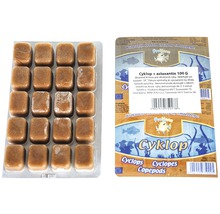 Mražené krmivo pro ryby s Cyclops a astaxantinem