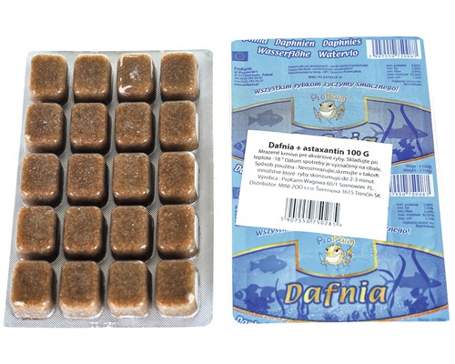 Mražené krmivo Dafnia+astaxantin blistr 100g Mražené dafnie s astaxanthinem v blistru jako krmivo pro ryby