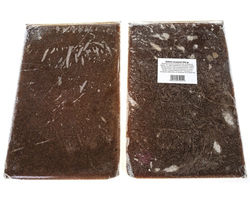 Mražené krmivo Dafnia 500 g Dvě balení mražených dafnií, každé po 500 gramech