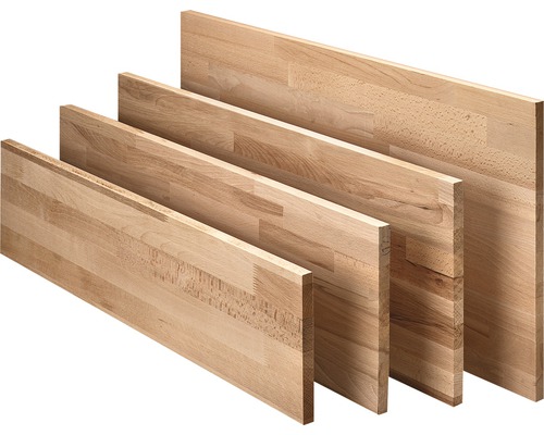 Čtyři bukové dřevěné panely různých velikostí