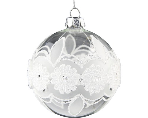 Vánoční ozdoba s květinovým dekorem