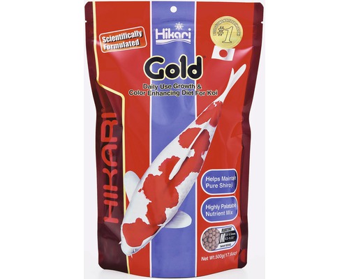 Krmivo pro jezírkové ryby HIKARI Gold Medium 500 g Krmivo pro koi kapry Hikari Gold pro každodenní růst a zlepšení barvy