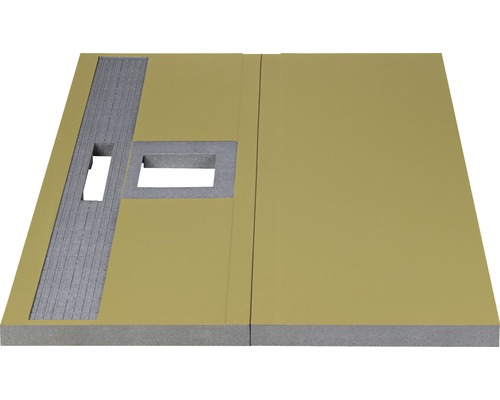 Sprchový podlahový prvek vhodný pod dlažbu wesko BED 1200 x 1200 x 75 mm šedá Strukturované 5038002
