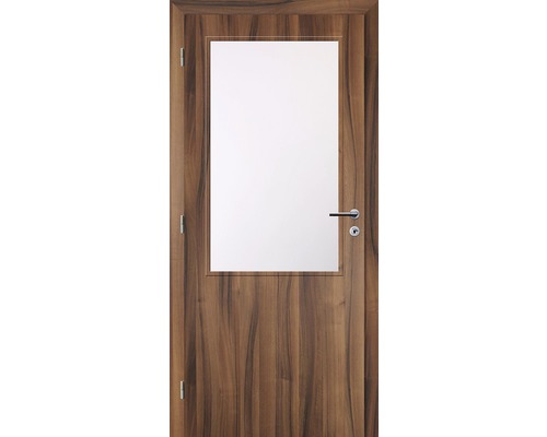Interiérové dveře Solodoor prosklené, 60 L, fólie ořech (VÝROBA NA OBJEDNÁVKU)