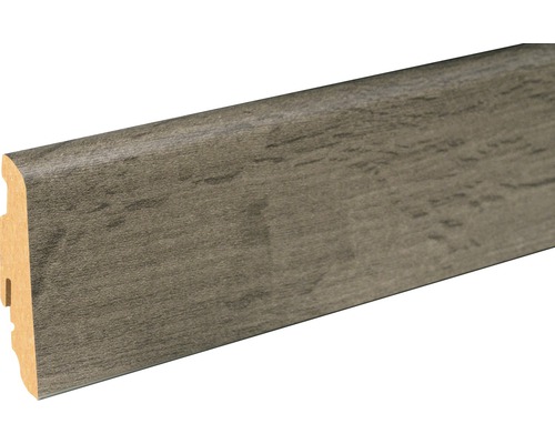 Soklová lišta Skandor dub šedý Country FU60L 19x58x2400 mm Podlahová lišta s dřevěnou strukturou